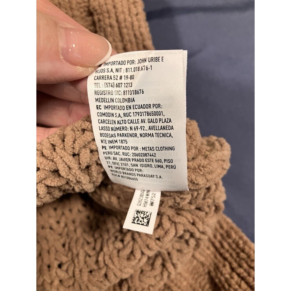 American Eagle Sweater Womens Sz Large Chunky Knit Oversized Pullover Brown Boho - Picture 9 of 9